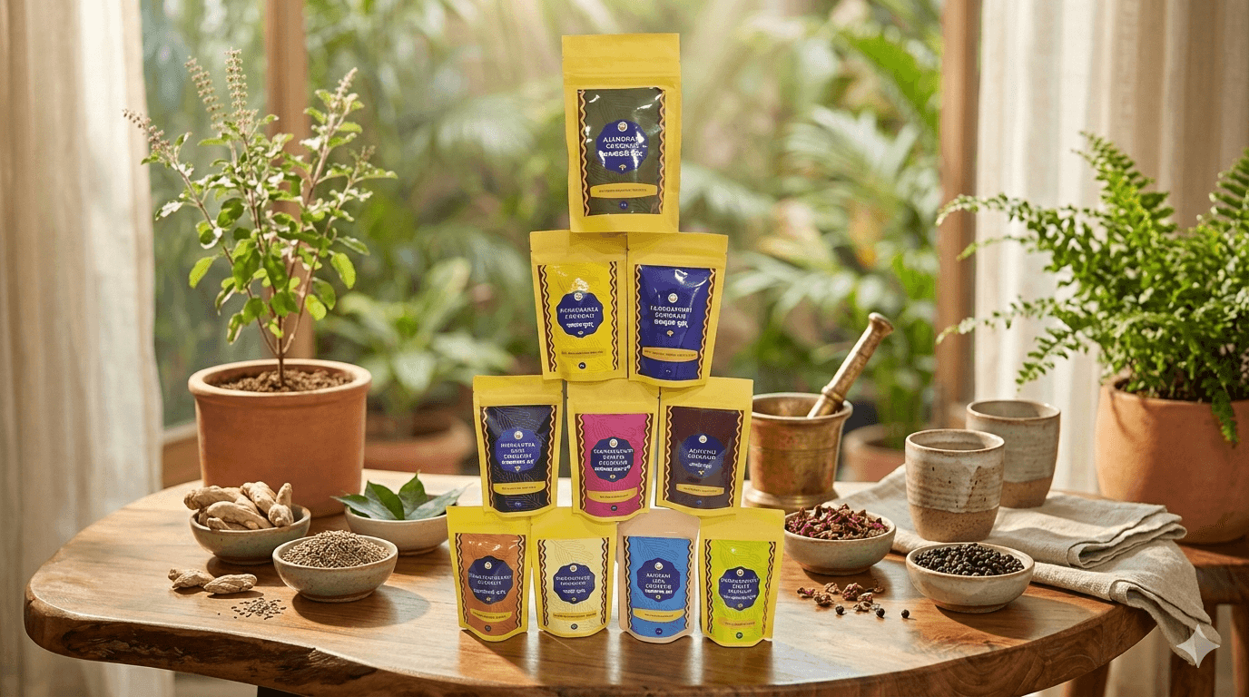 Ayurvedic churnam herbal powders